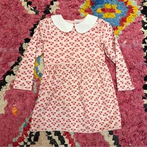 Hill House Pink Kids Dress with White Collar, Size 5/6T